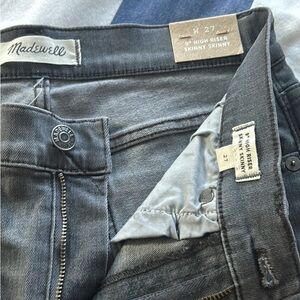 Madewell high rise skinny jeans gray